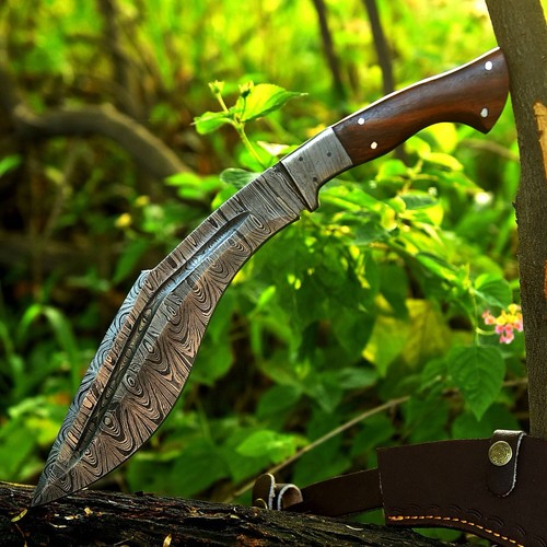 Full tang damascus fixed - damascus,