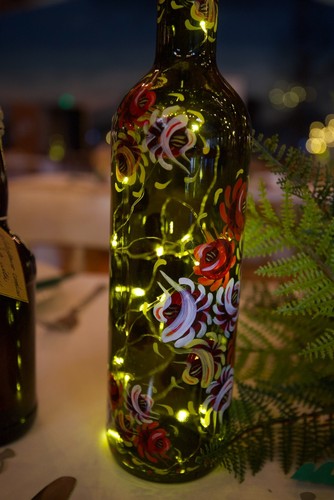 Hand painted wine - hand, with