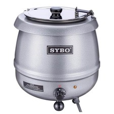 SYBO Stainless Steel Soup Kettle with Hinged Lid and Insert Pot, 10.5 Quart