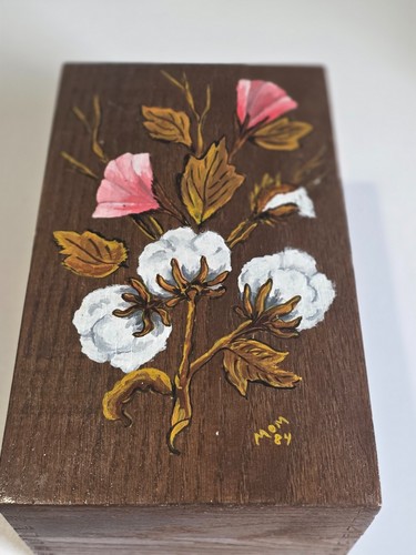Vintage 1984 hand painted oak - vintage,