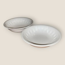 Wedgwood Colosseum 2x Dessert Fruit Bowls 6” White Bone China Excellent