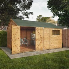 Waltons 14x10 Wooden Garden Shed Workshop Shiplap Reverse Apex Storage 14ft 10ft