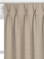 John Lewis Curtains Cotton Jute Double Pinch Butterscotch W 62 L 215cm RRP £414