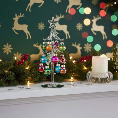 Glass christmas tree with - glass,