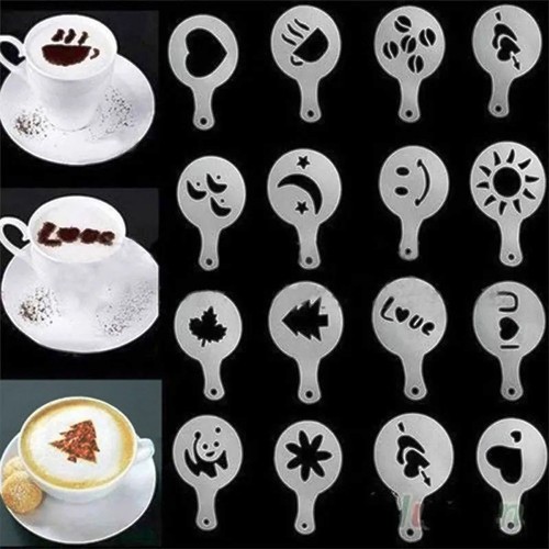 Pcs coffee stencils - 16,