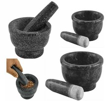 Heavy Duty Large Pestle & Mortar Set Spice Herb Crusher Grinder Durable Masher