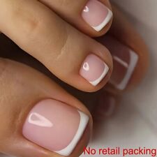 24pcs Press On White French