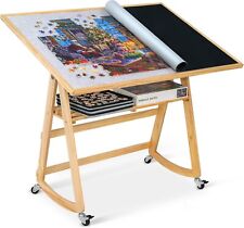 1500 Piece Jigsaw Puzzle Table with Legs & Cover, Adjustable Wooden Puzzle Board