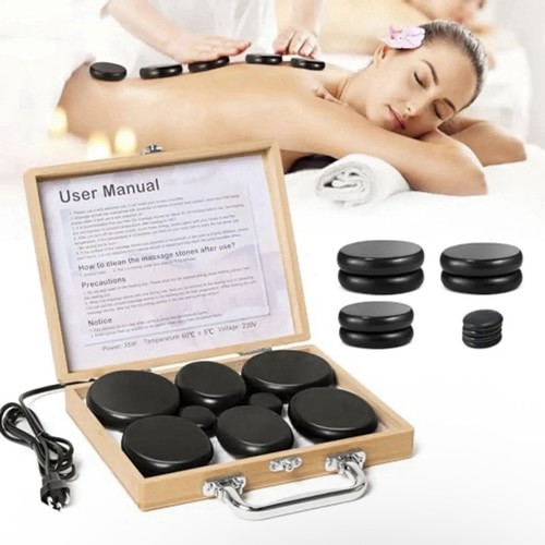 Hot stone massage kit with - stone,