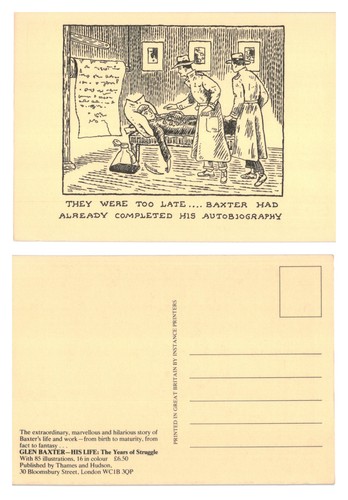 Vintage postcard glen baxter - glen,
