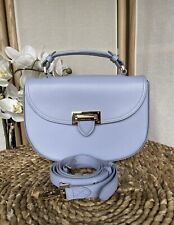 Aspinal of London Letterbox saddle bag misty blue leather
