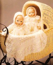 Knitting pattern copy 2344.  Dolls clothes outfits for 14" dolls.  3ply