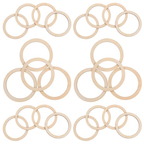 30pcs khaki wooden - 30pcs, hoops