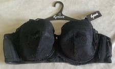 GOSSARD - Superboost Black Lace Padded Multi-Way Bra Size 44D - BNWT