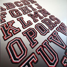 Retro Letter Patch Patches Iron on / Sew on Alphabet Embroidery Clothes