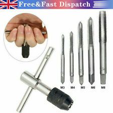 6Pcs TAP WRENCH & CHUCK SET TOOL T-HANDLE INCLUD M3 M4 M5 M6 M8 And DiE