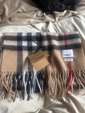 Burberry Cashmere Scarf Beige New With Tags