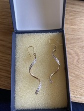 Beautiful Gold Spiral Earrings With Tiny Set Stones From H Samuel