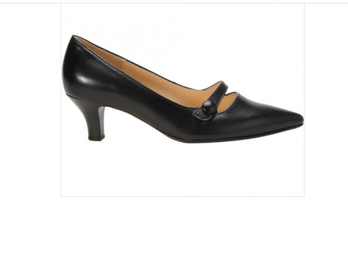 Gabor blue navy leather heel - leather,