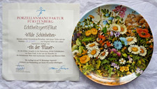 Furstenberg "Wilde Schönheiten"  1989 "An der Mauer" Ltd Ed. collector's plate .