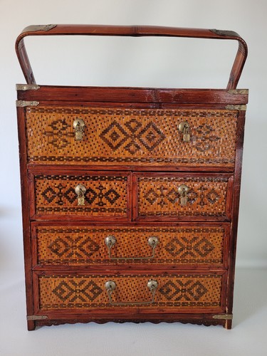 Vtg asian chinese woven - asian,