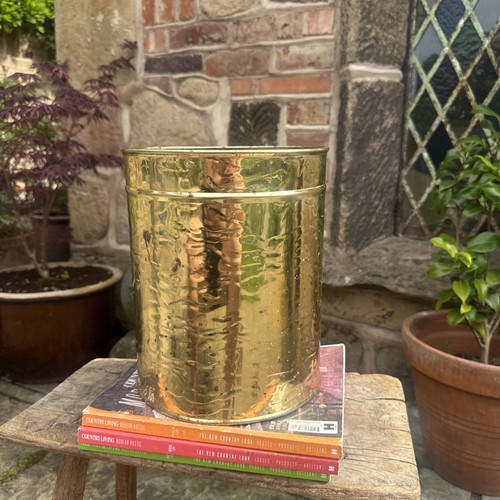 Vintage brass waste - brass, paper