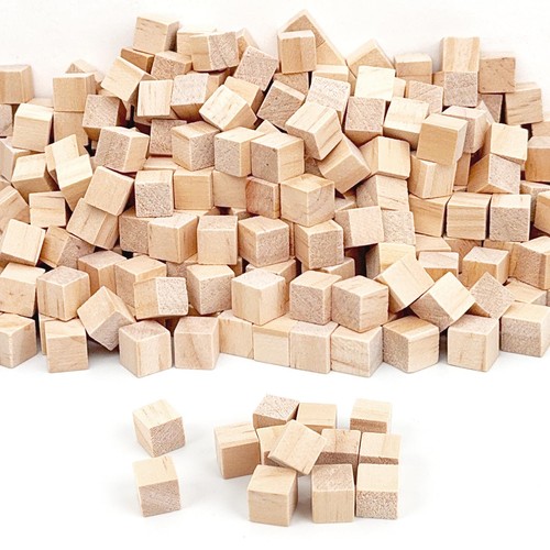 Wooden cubes 1cm 500pcs - wooden,