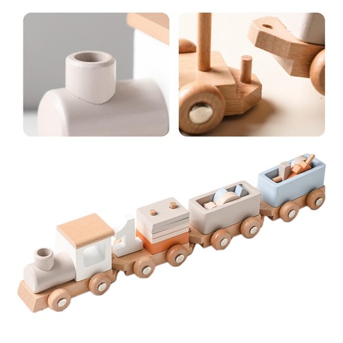 Wooden train toys - toys, table