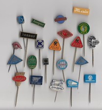 Vintage TRACTOR AGRICULTURAL pin badges 1960s Harvester Forager Hay Baler Mower