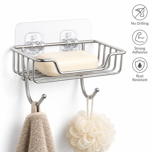 Stainless steel soap dish - stainless,