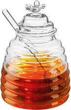 Honey Jar with Dipper and Lid