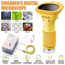 1000X Handheld Microscope for Kids Digital Microscope 2'' Kids Magnifying Glass