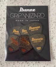 NEW Ibanez GRIP WIZARD Sand Guitar Picks Pick Plectrum Medium 0.75mm thick BLACK