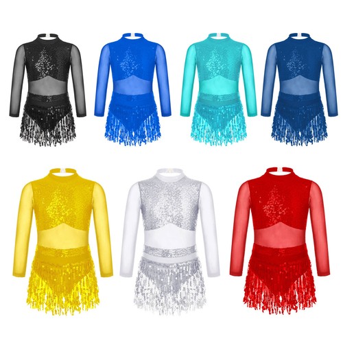 Girls sequin tassel latin - sequin,