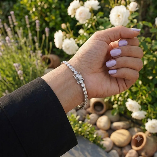 Solid 14k white gold tennis - solid,