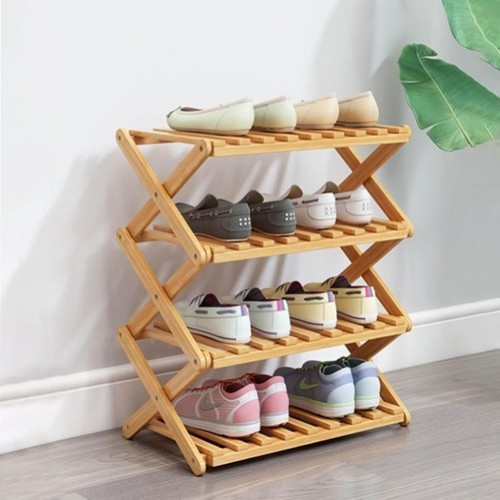 Bamboo shoe rack - shoe,