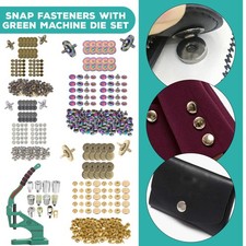 Green Machine Heavy Duty Hand Press with Fixing Die Snap Fasteners Popper Studs