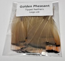 Short Hackles - Fly tying materials - Golden Pheasant Tippet, Large