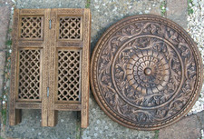 VINTAGE  OCTAGONAL CARVED