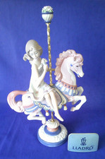 Lladro Figure Of A Girl On Carousel Horse 1469 Jose Puche Circa 1995
