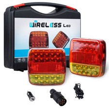 Wireless Rear Trailer Lights Magnetic 12/24V Towing Board LED Tail Lamps Kit NEW