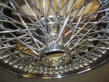 6K x 15 inch 72 spoke MWS chrome tubeless wire wheel , stainlessJaguar  E-type