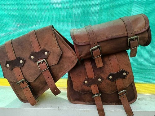 Leather bag saddle - bag,