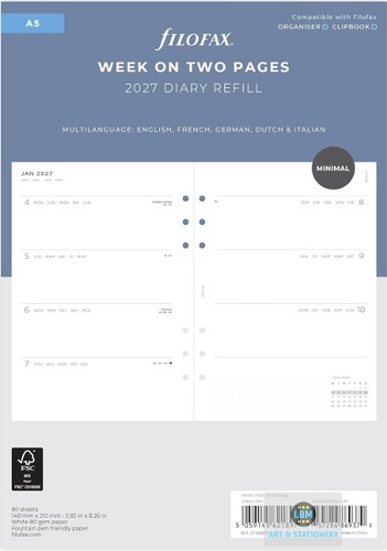 Filofax 2027 diary - filofax, a5