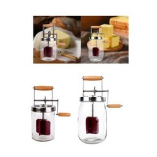 Butter churn with hand crank