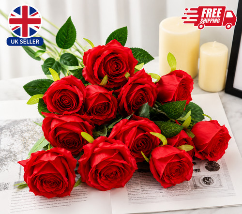 12x artificial single rose bud - 12x,