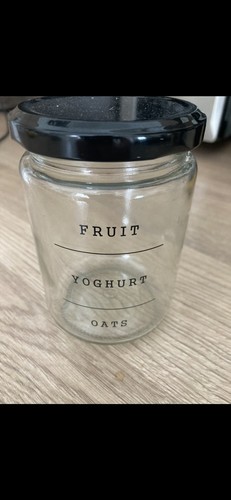 Overnight oat jar glass - overnight,