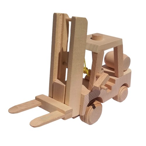 Wooden forklift truck - wooden, with