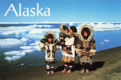 Postcard eskimo mother - postcard,