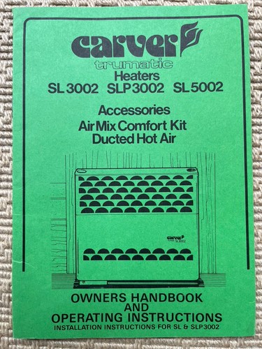 Carver trumatic heater manuals - carver,